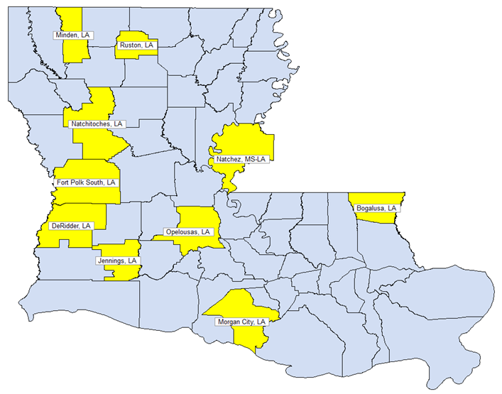 Louisiana Micropolitan Statistical Areas
