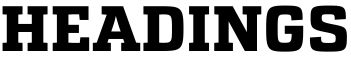 Athletics headings font example