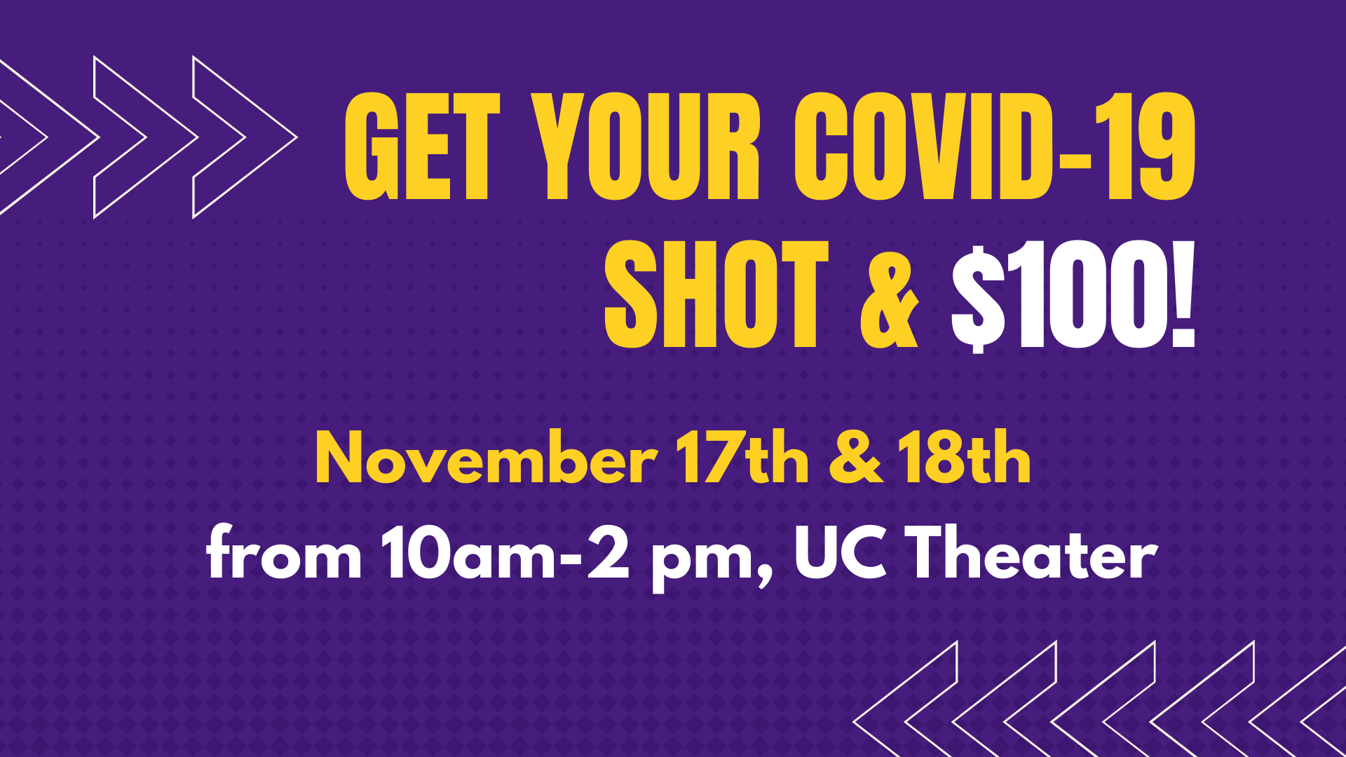 vaccinate on campus nov 17 and 18