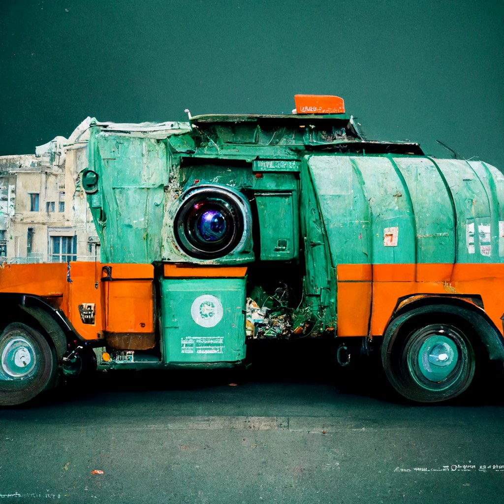 smart garbage truck with camera